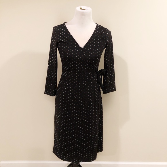 LOFT Dresses & Skirts - Ann Taylor Loft Size 0 polka dot faux wrap dress